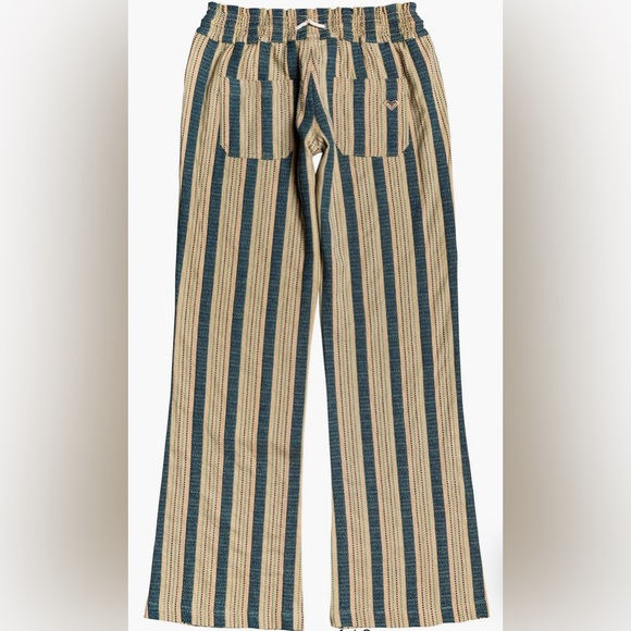 RoXy Oceanside Stripe Flare Pants Size Small - Picture 4 of 10